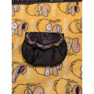 Pacific Express Black Sequin Beaded Evening Clutch Purse